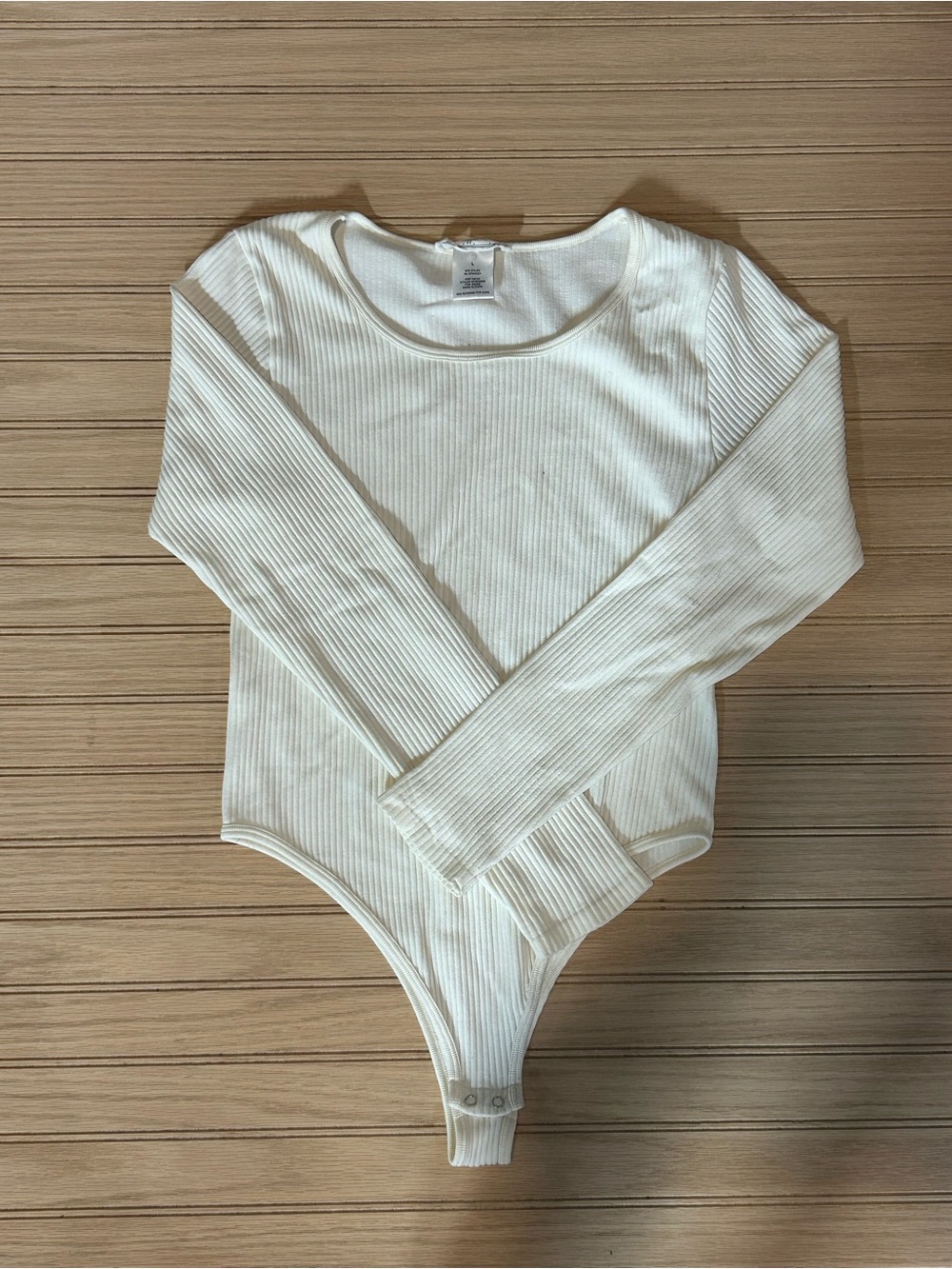 Long-sleeved Ribbed Bodysuit
